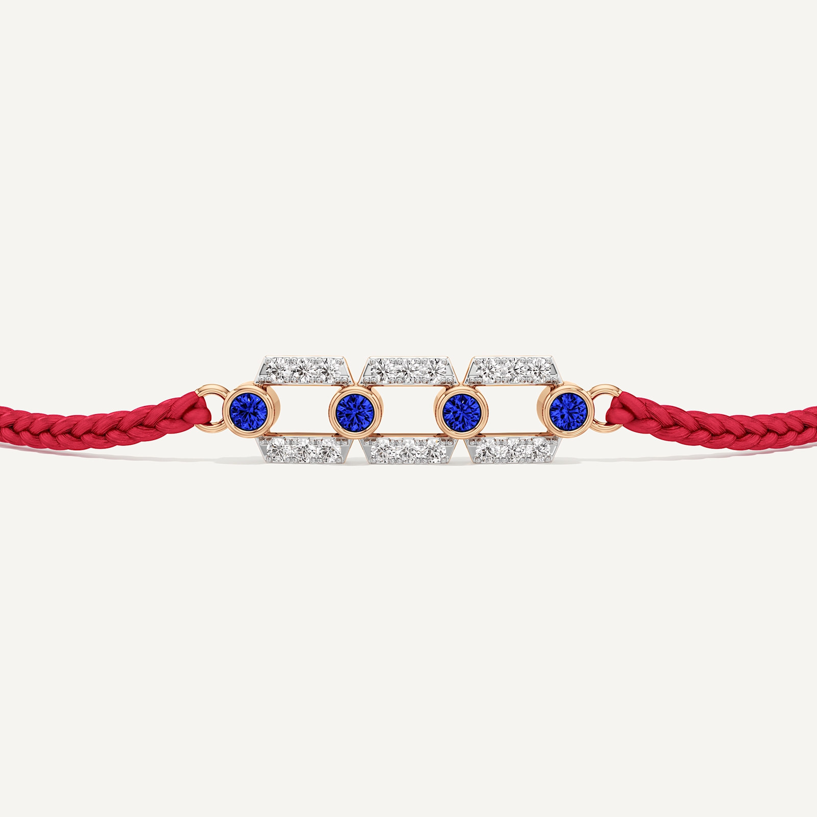 Always There Three Link Blue Diamond Rakhi