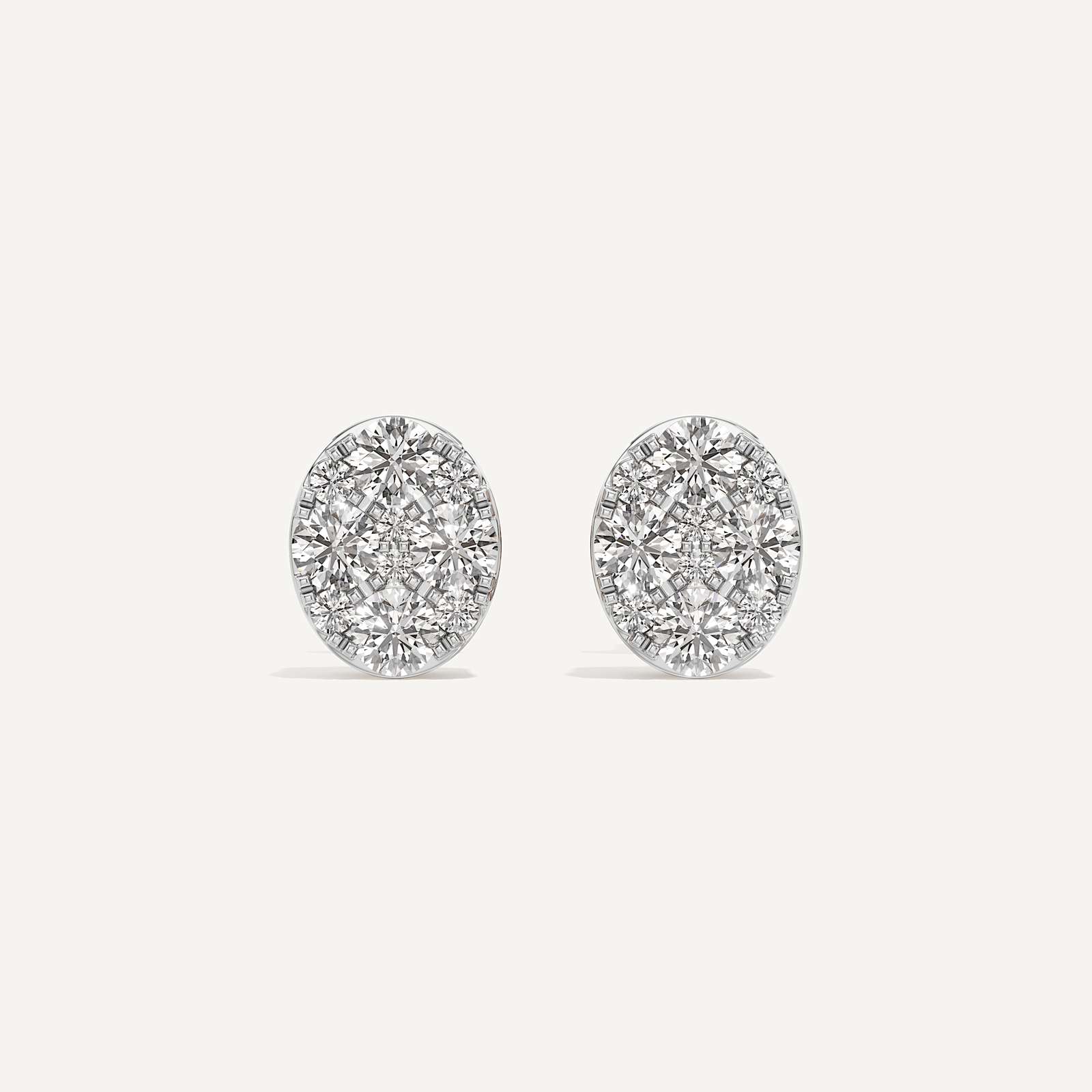Radiant Oval Diamond Earrings