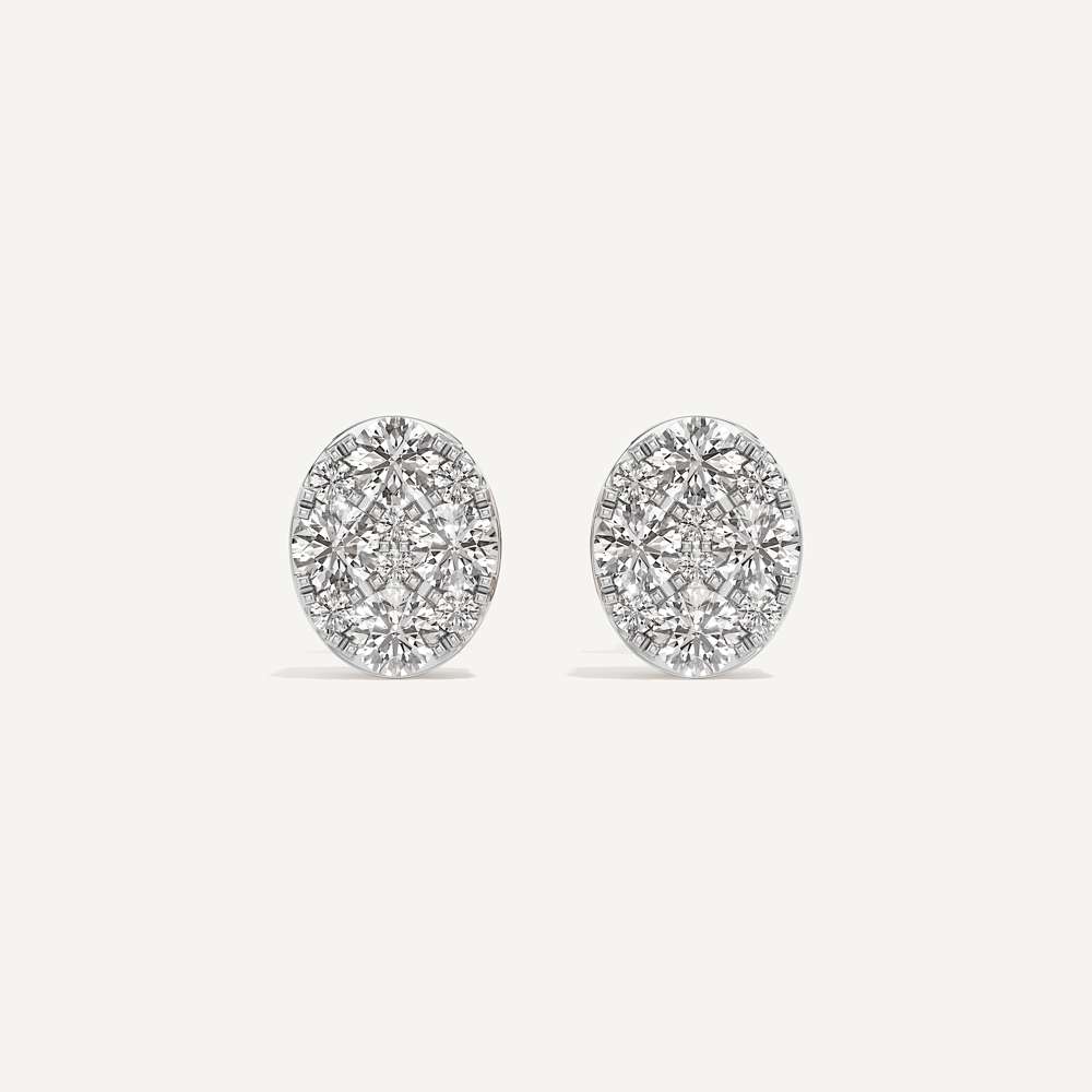 Radiant Oval Diamond Earrings