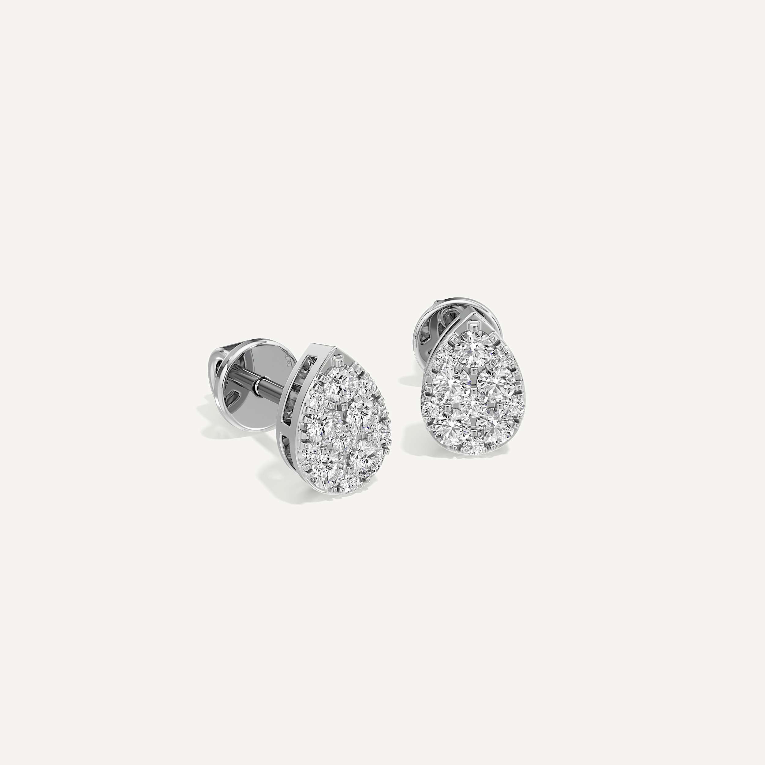 Bold Pear Diamond Earrings