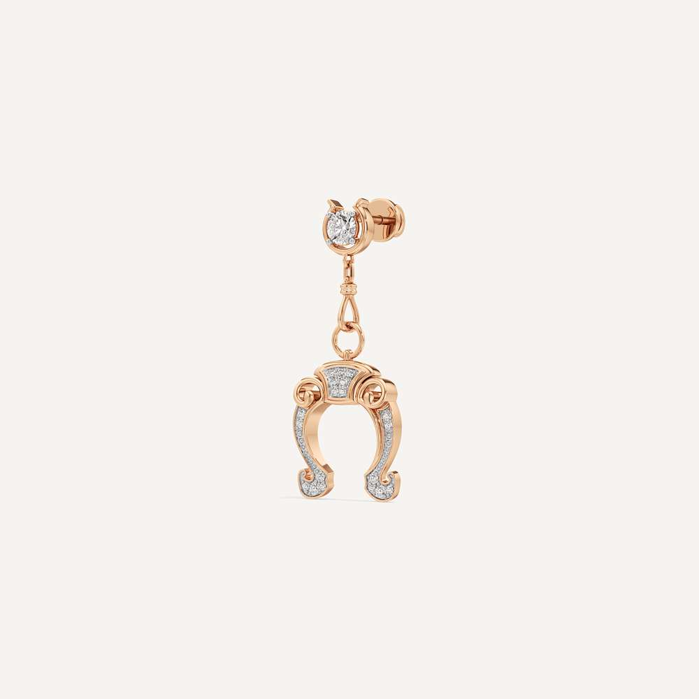 Vaulting Horseshoe Dangler Earring