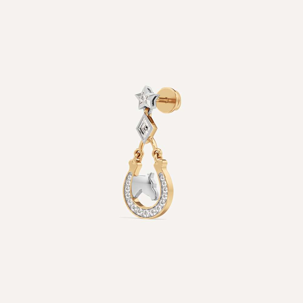 Stellar Star Hoseshoe Earring