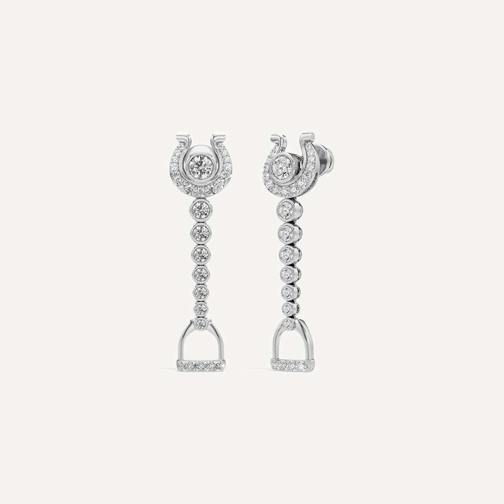 Phoenix Stirrup Horseshoe Dangler Earring
