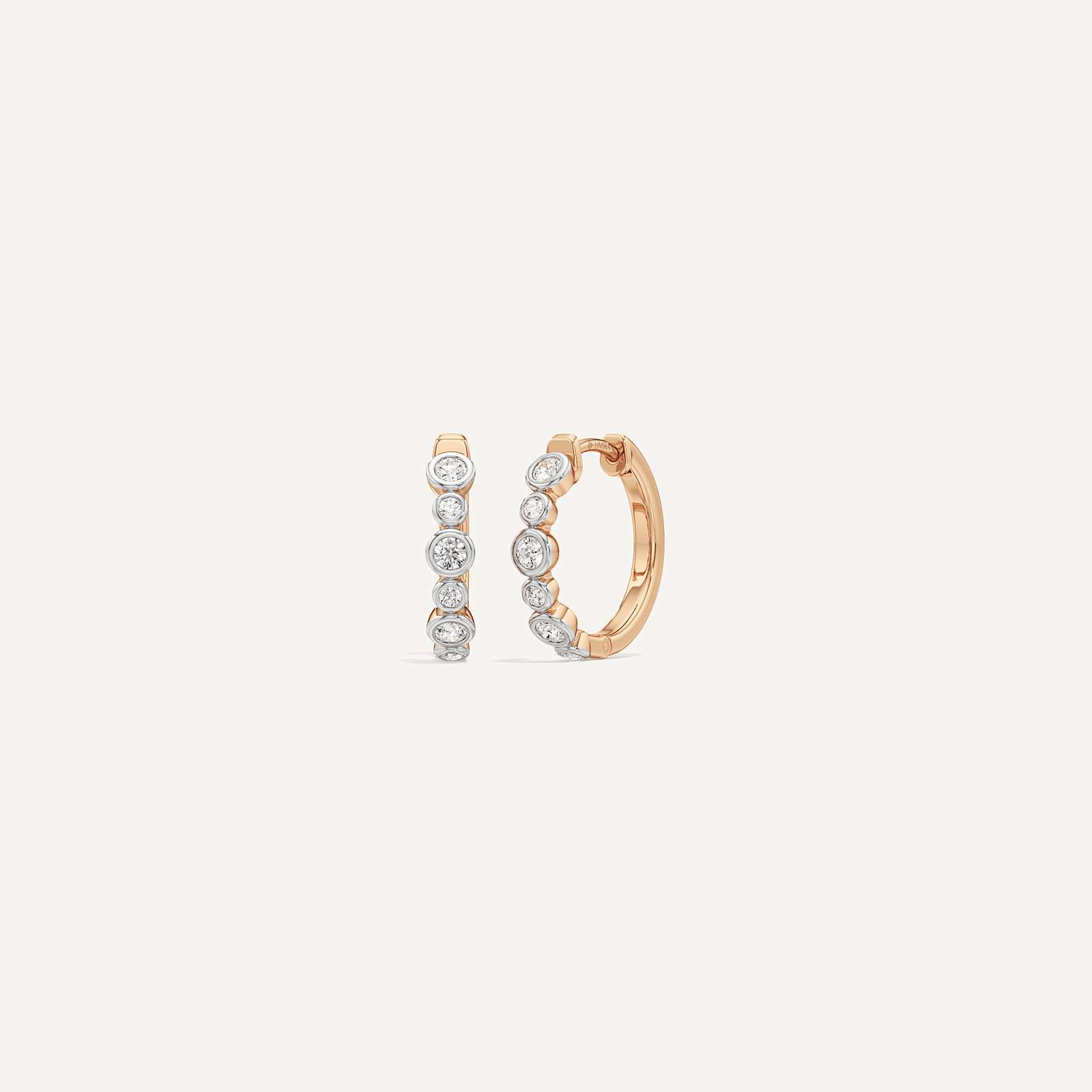 Laurel Bezel Diamond Hoop