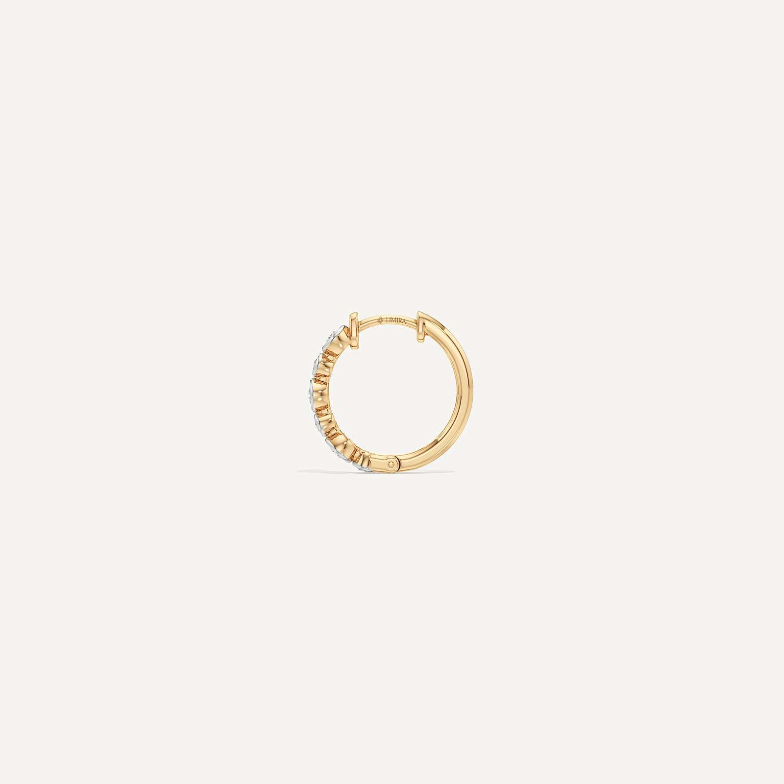 Laurel Bezel Diamond Hoop