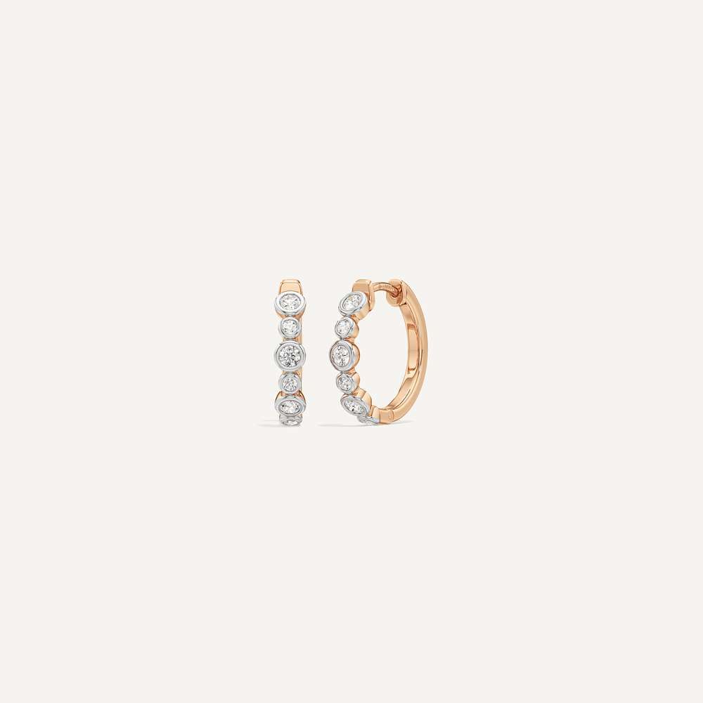 Laurel Bezel Diamond Hoop