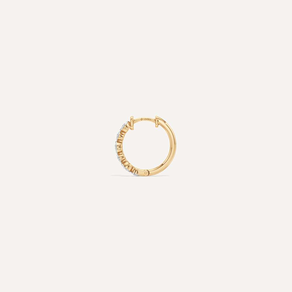 Laurel Bezel Diamond Hoop