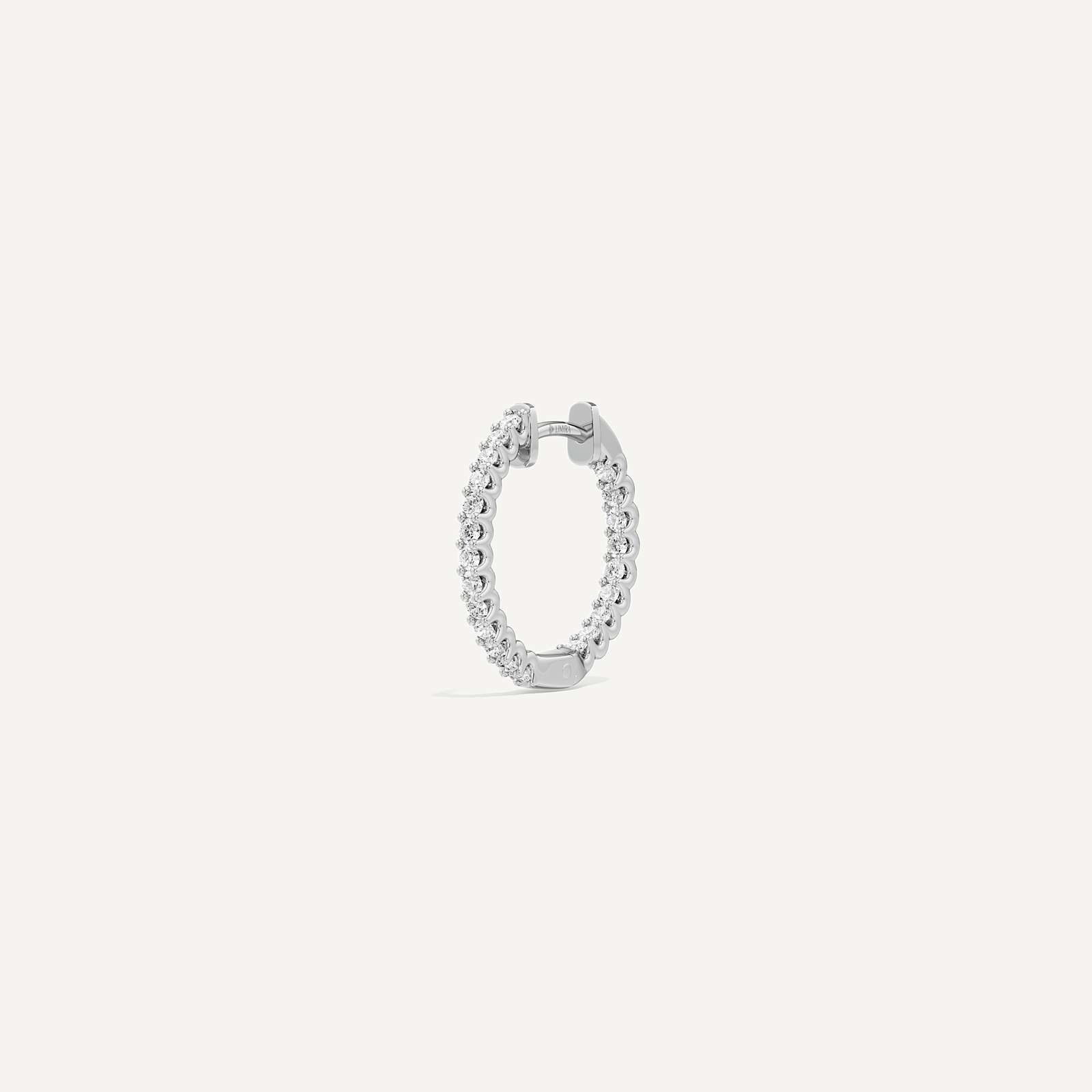 Bellis Round Diamond Hoop
