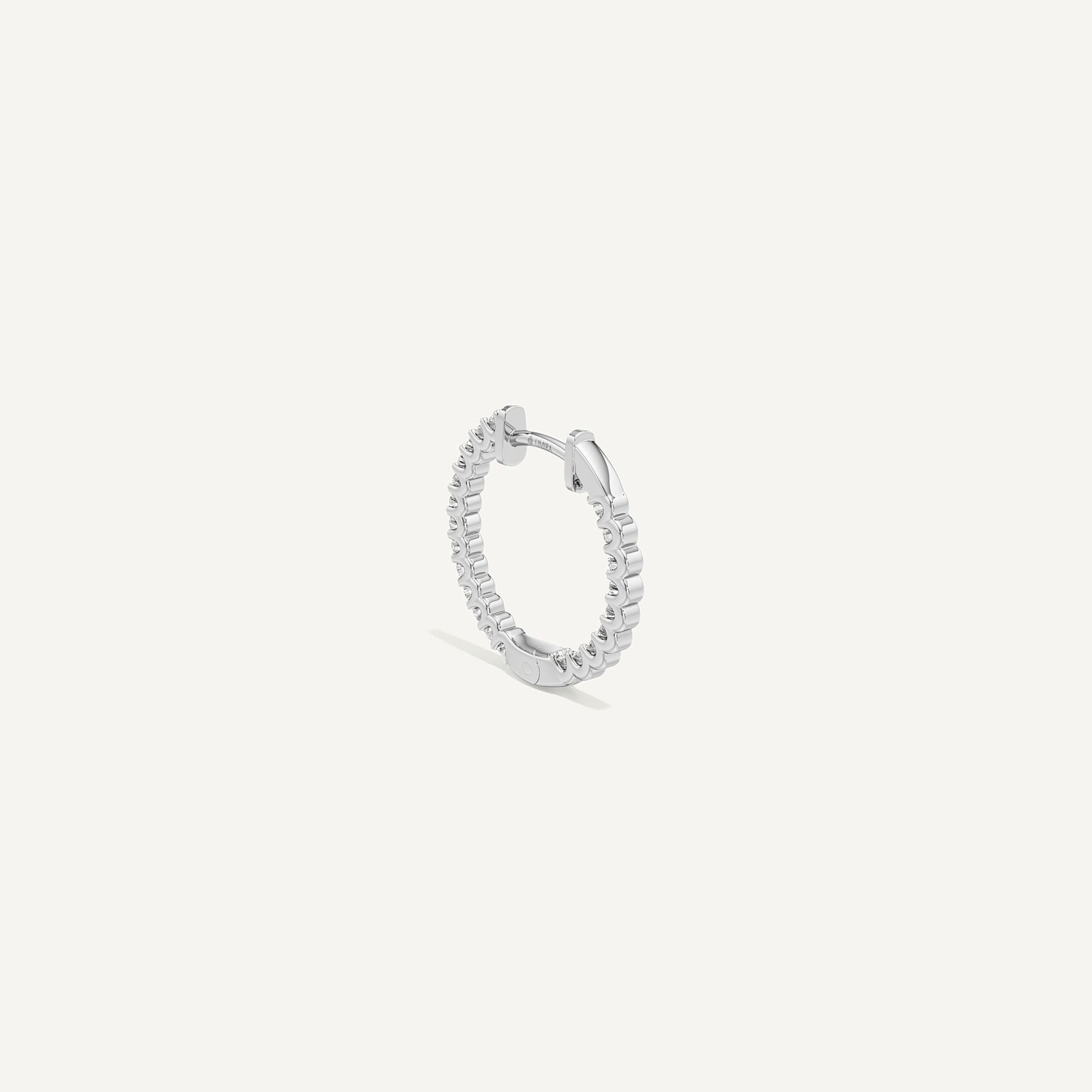 Bellis Round Diamond Hoop