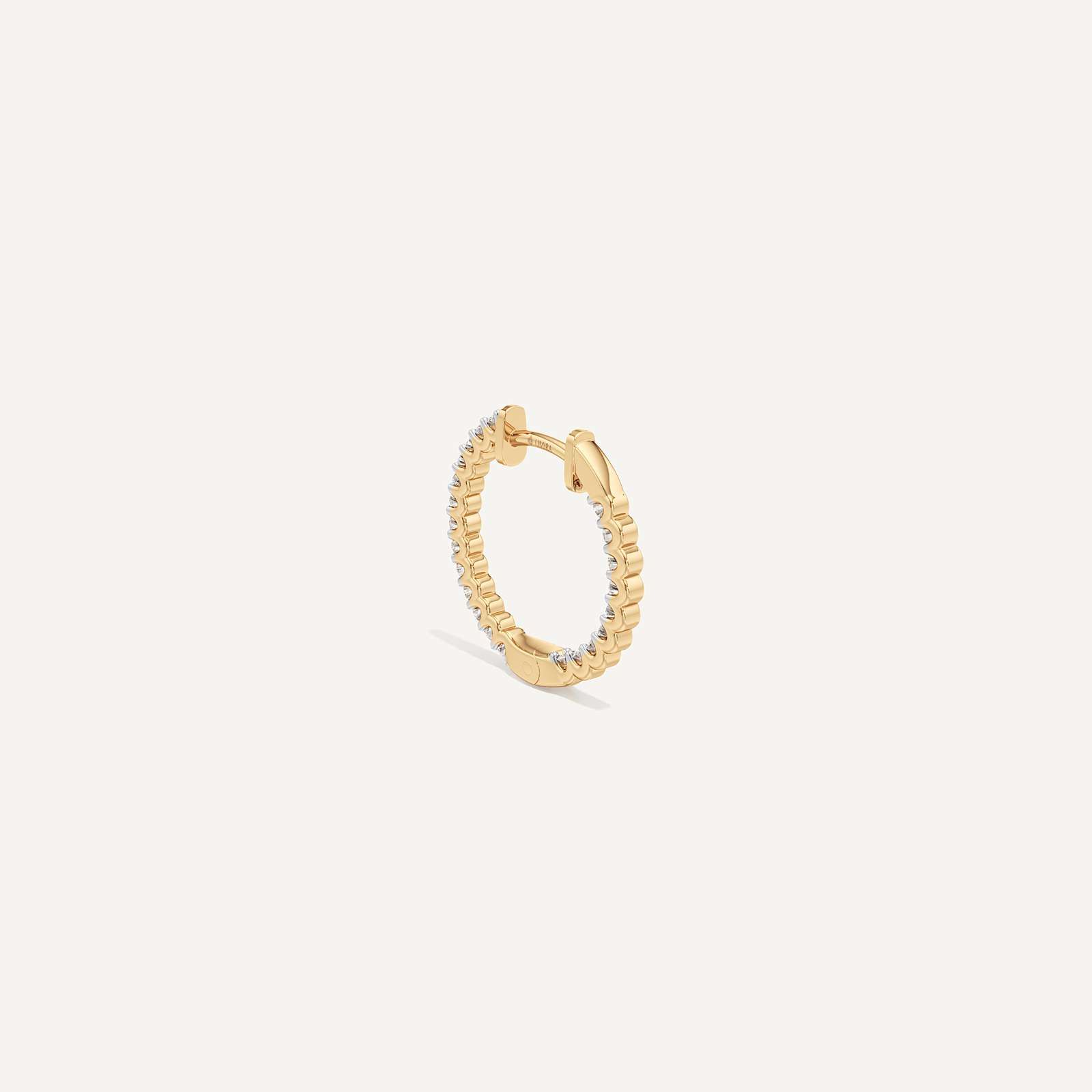 Bellis Round Diamond Hoop