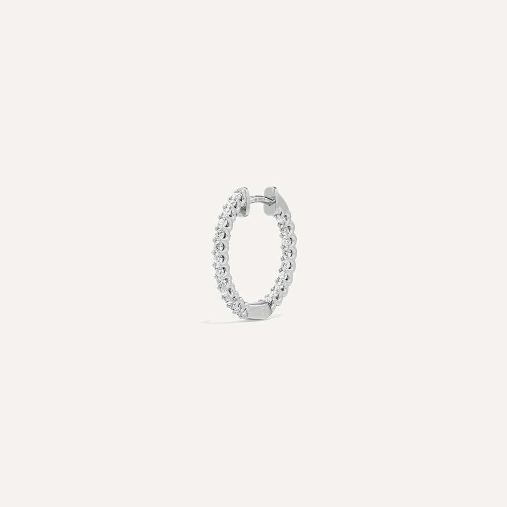 Bellis Round Diamond Hoop