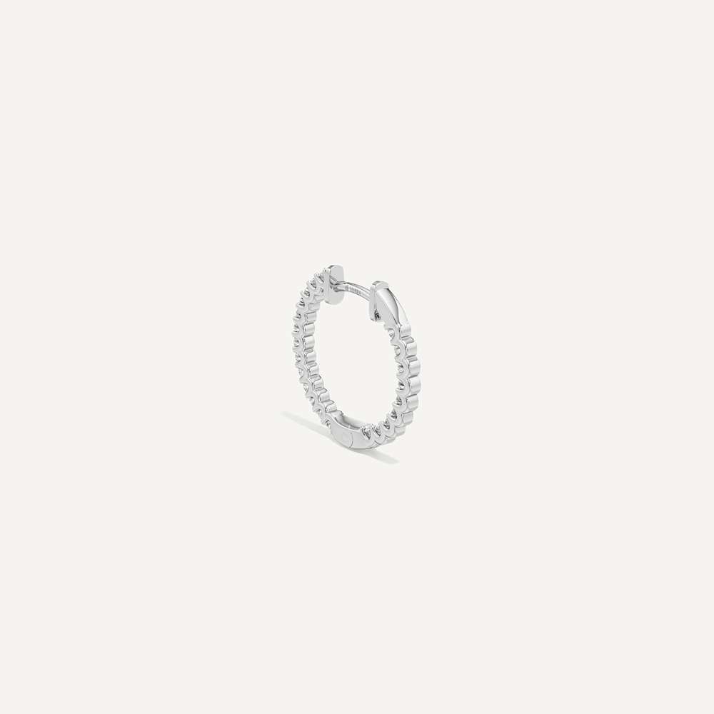 Bellis Round Diamond Hoop