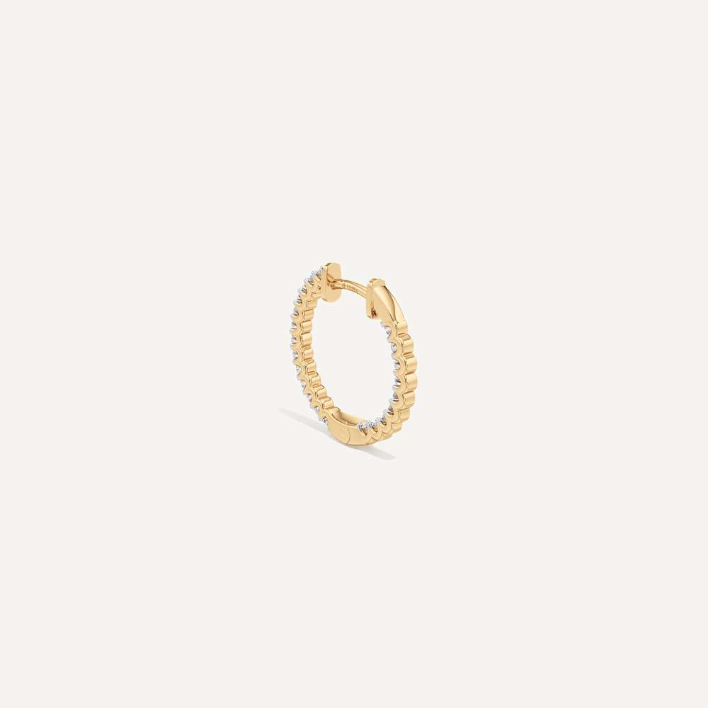 Bellis Round Diamond Hoop