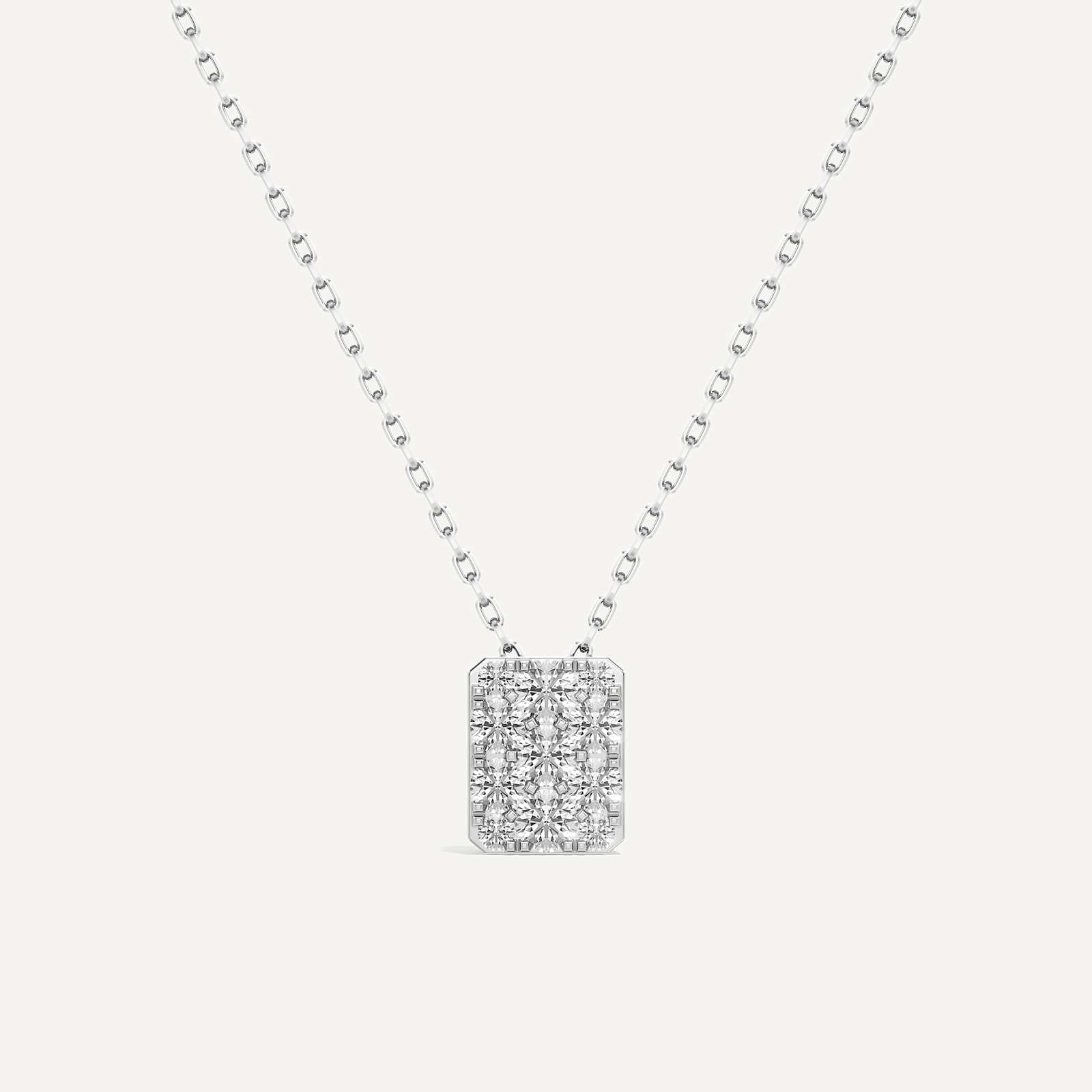 Majestic Emerald Diamond Pendant with Chain