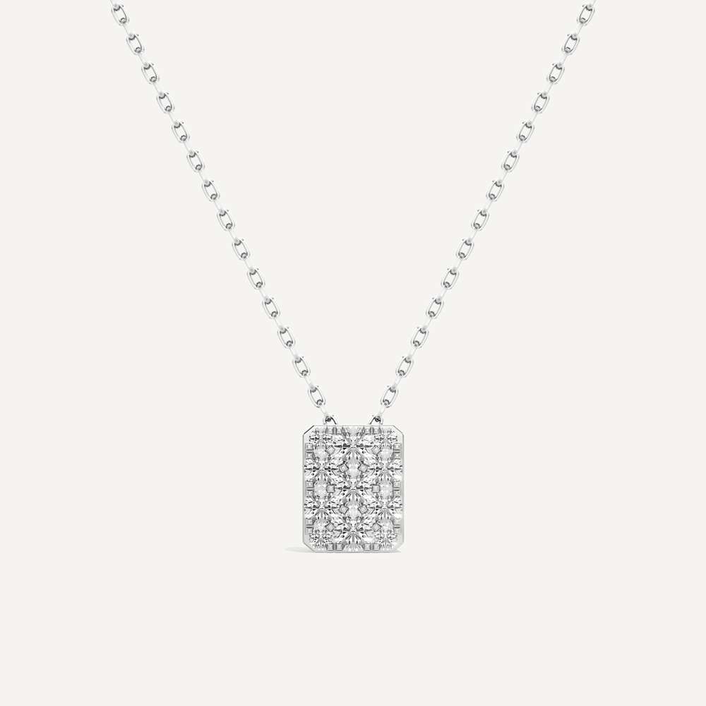 Majestic Emerald Diamond Pendant with Chain