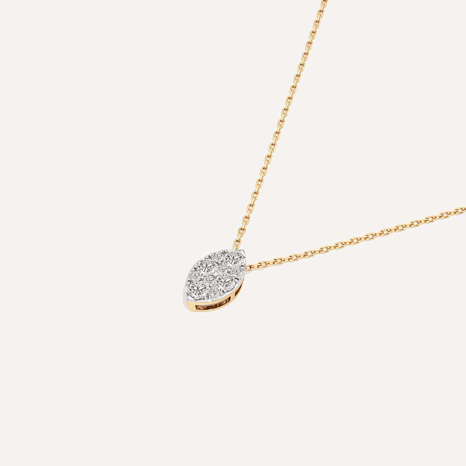 Silent Gravity Marquise Diamond Pendant with Chain