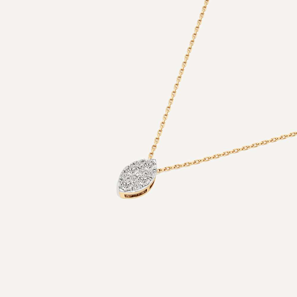 Silent Gravity Marquise Diamond Pendant with Chain