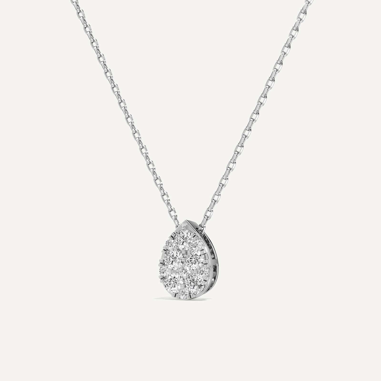 Jade Pear Diamond Pendant