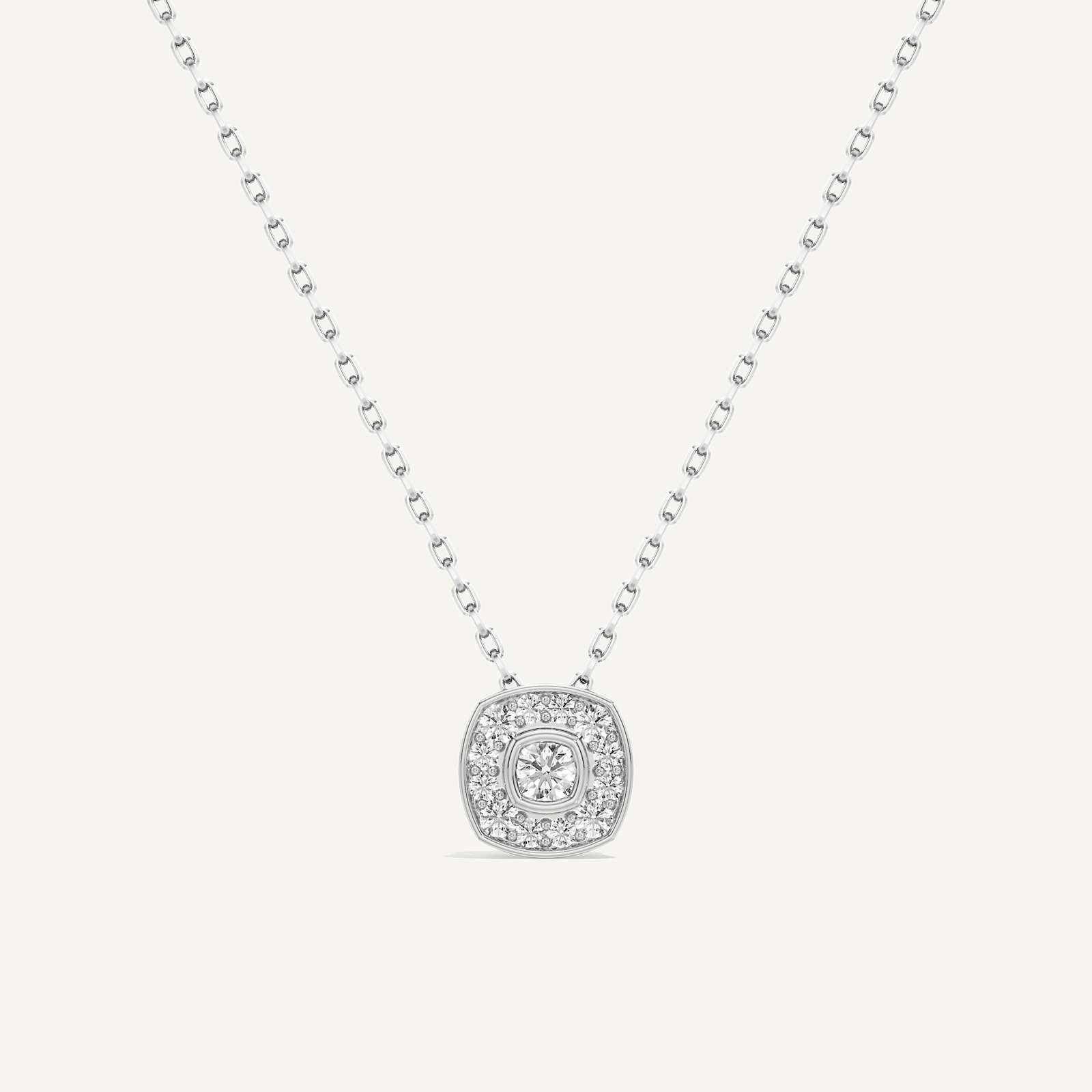 Distinctly Yours Cushion Diamond Pendant with Chain