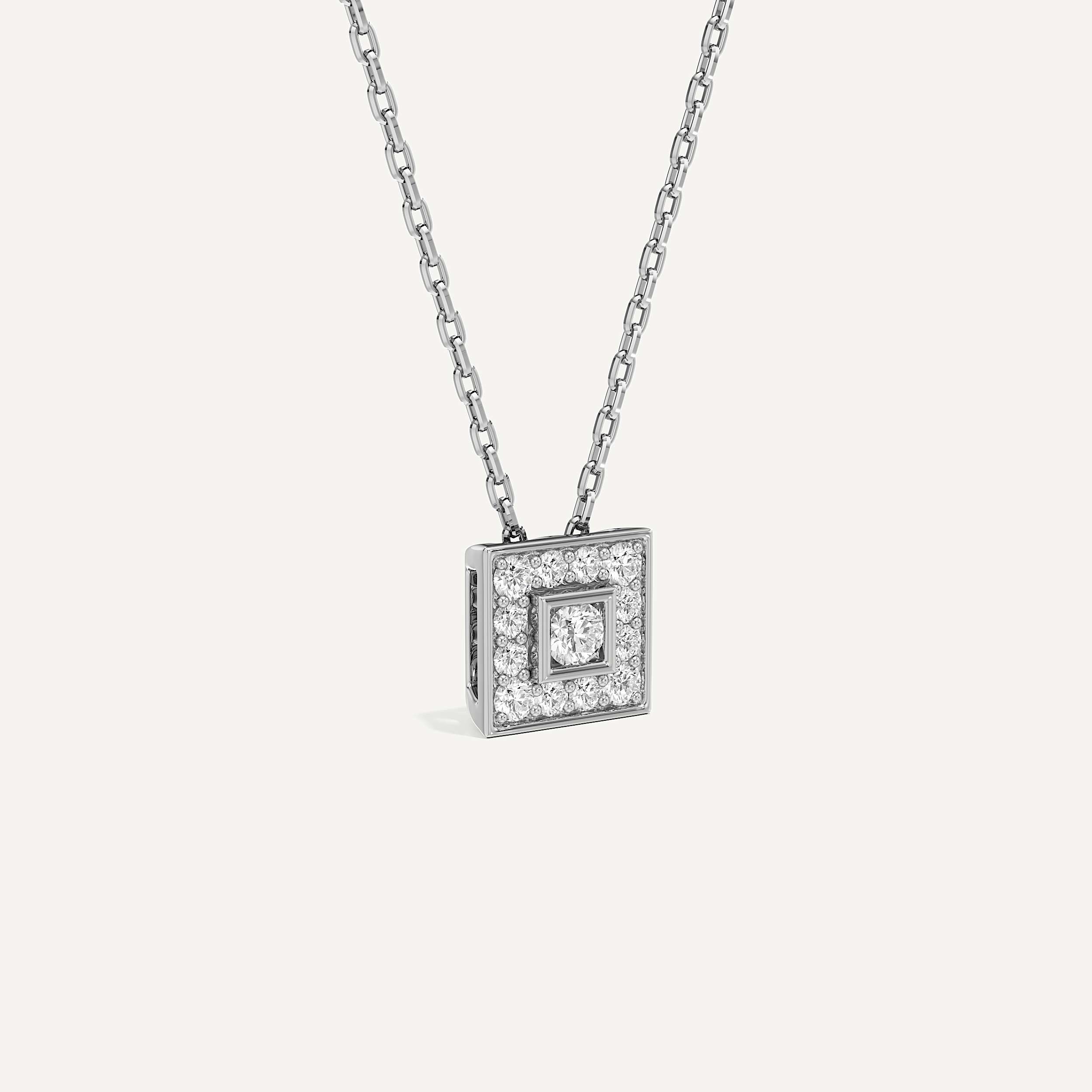 Finishing Touch Princess Diamond Pendant with Chain