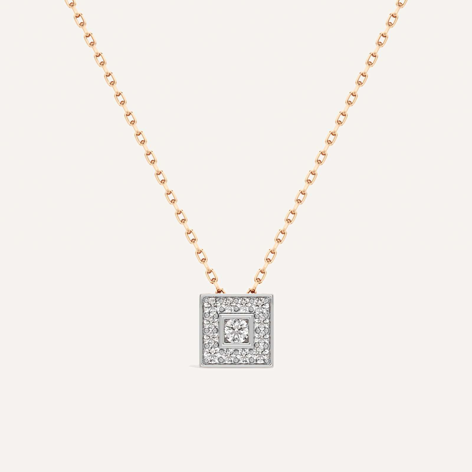 Finishing Touch Princess Diamond Pendant with Chain