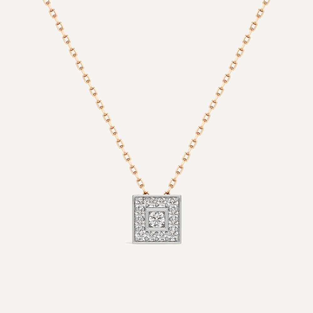 Finishing Touch Princess Diamond Pendant with Chain