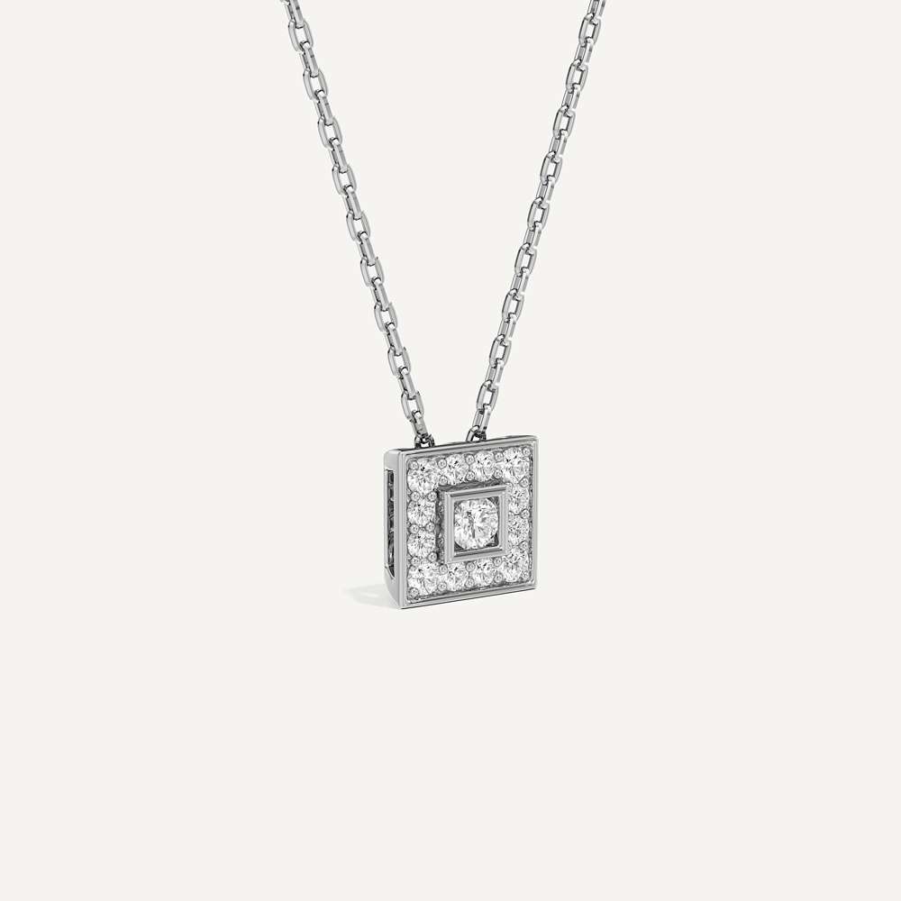 Finishing Touch Princess Diamond Pendant with Chain