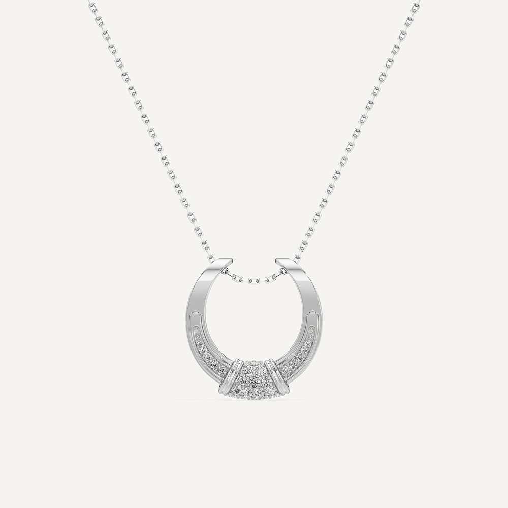 Interlace Bridle Horseshoe Pendant