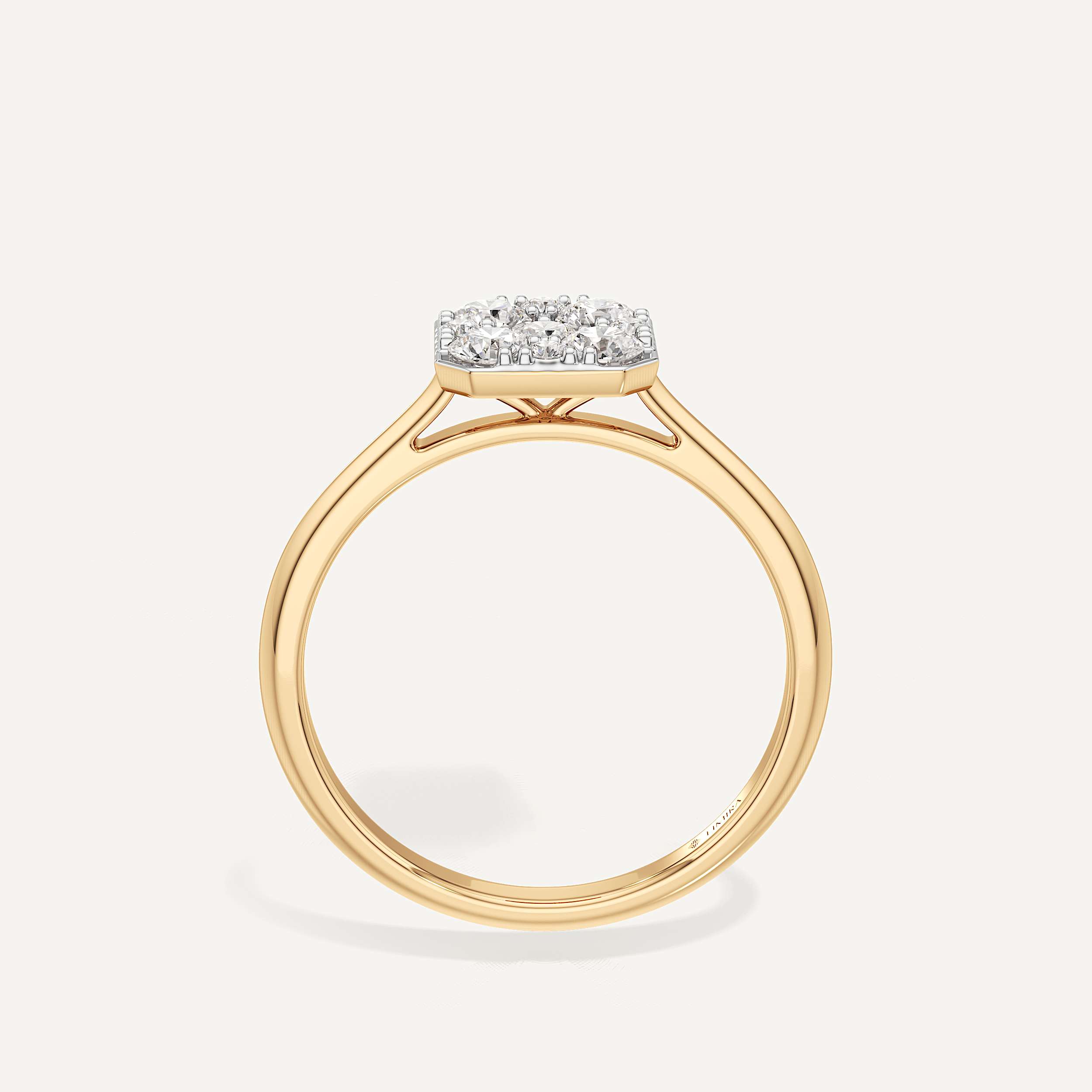 Shimmering Asscher Diamond Ring