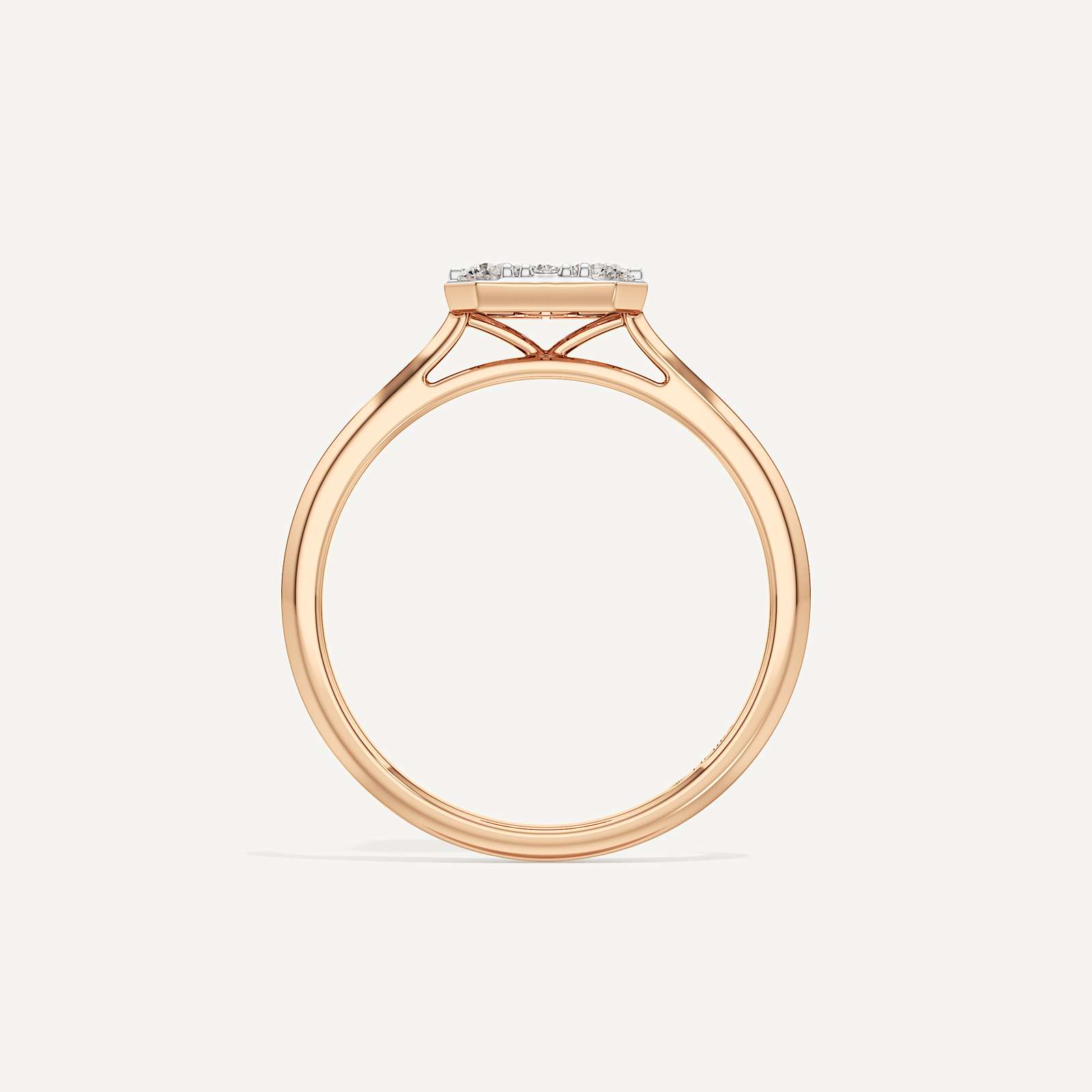 Gaze Asscher Diamond Ring