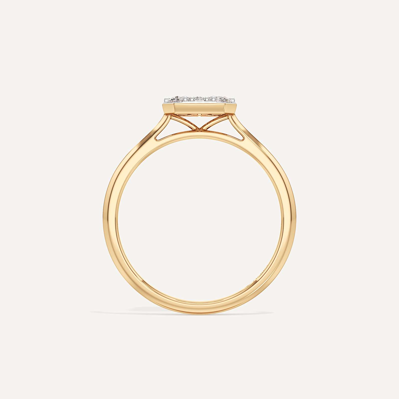 Gaze Asscher Diamond Ring