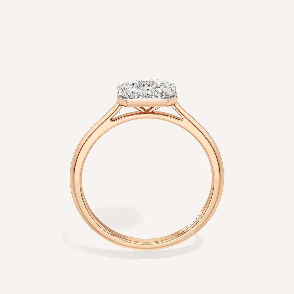 Shimmering Asscher Diamond Ring