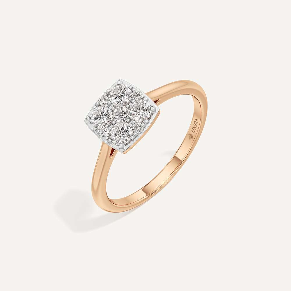 Tapered Cushion Diamond Ring