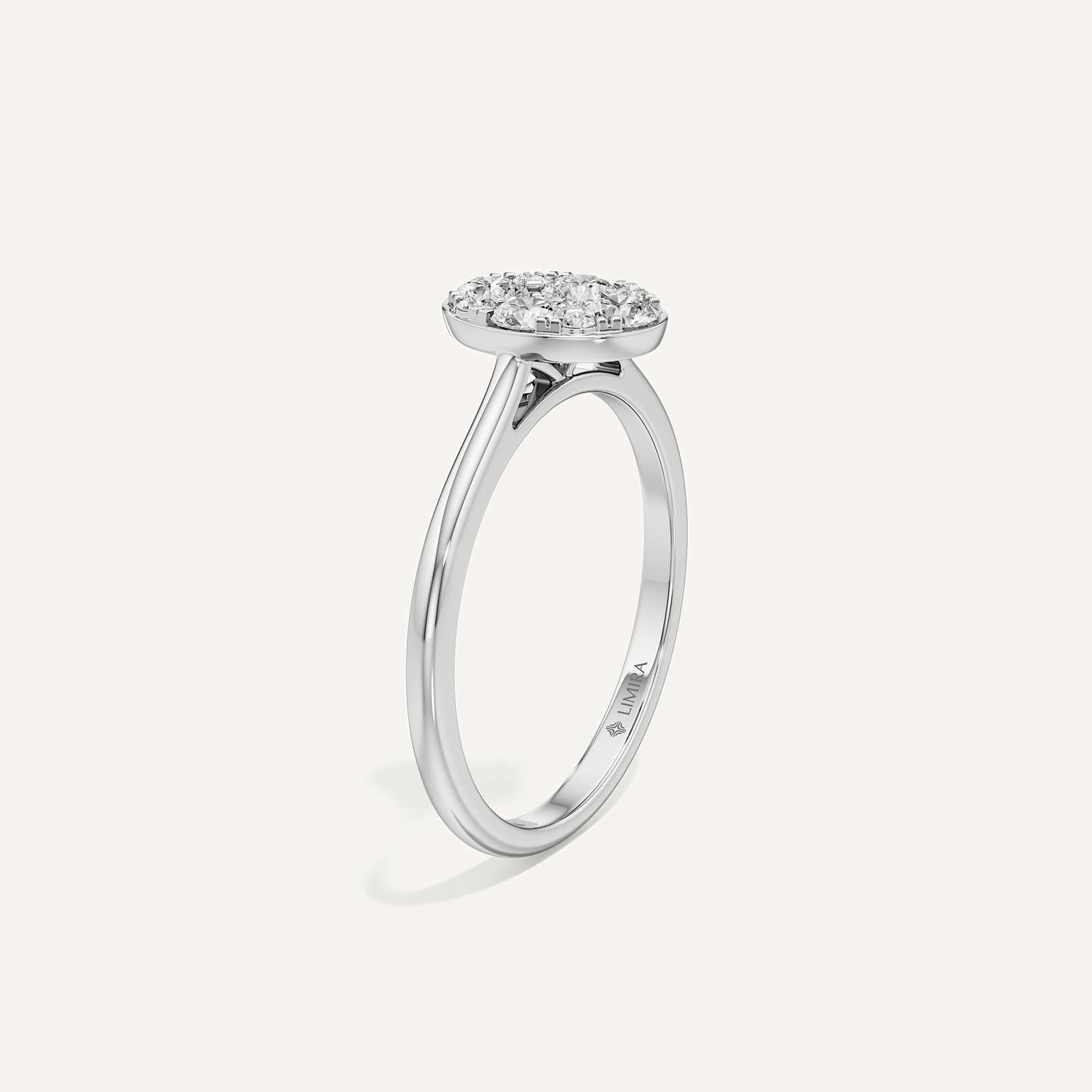 Effortless Pull Oval Diamond Ring