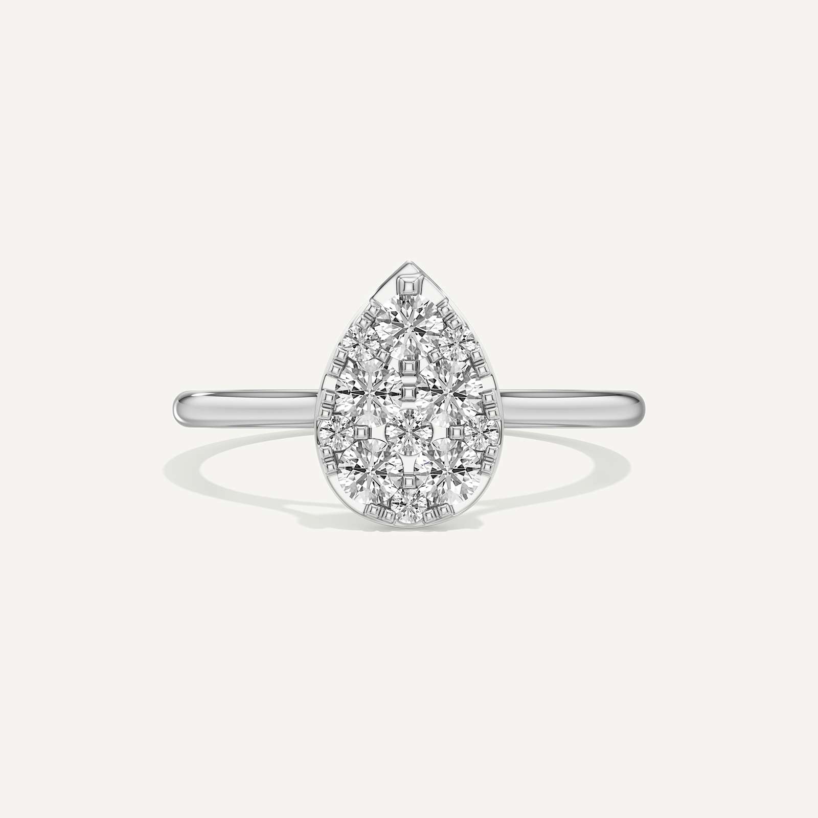 Teardrop Pear Diamond Ring