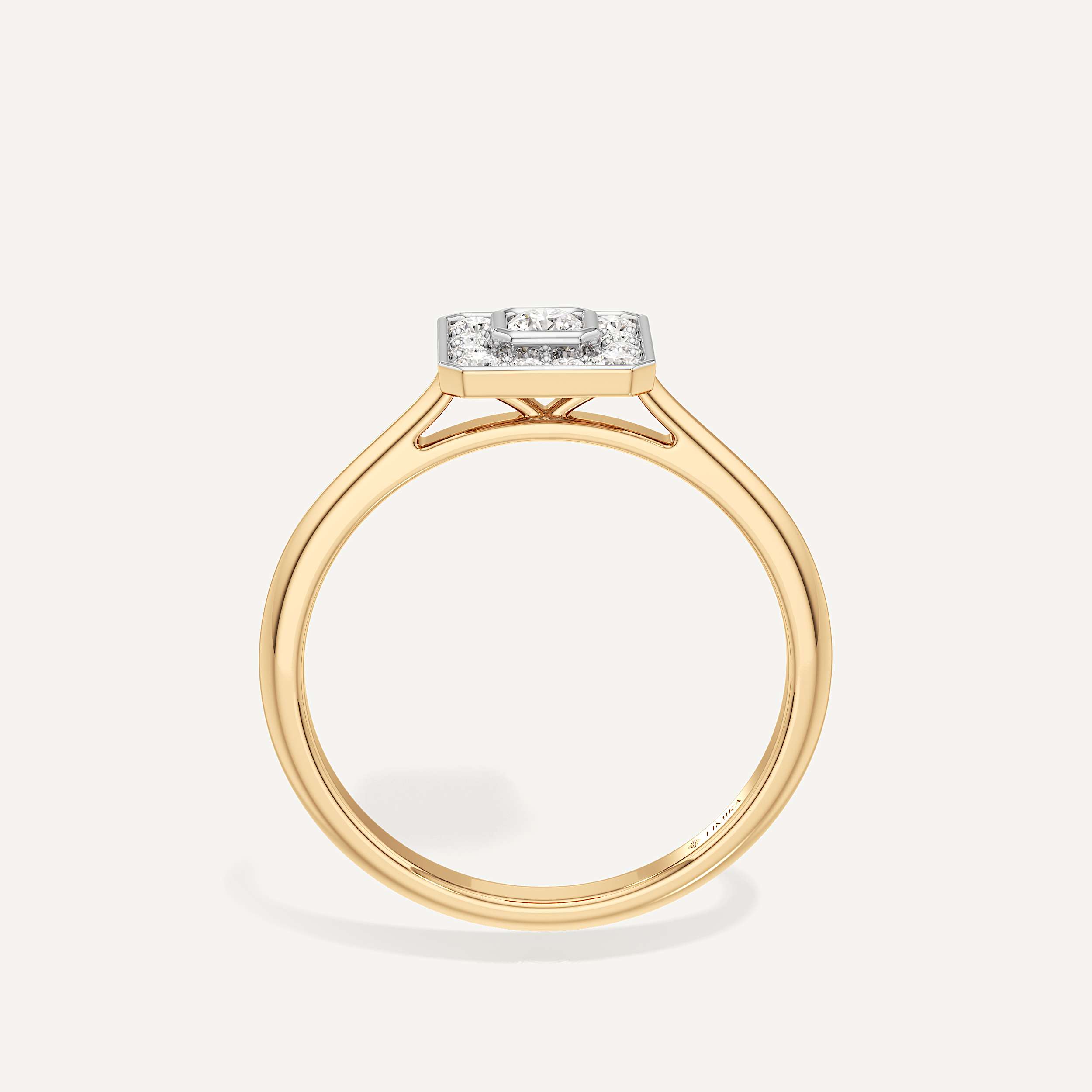 Magnetic Draw Asscher Diamond Ring