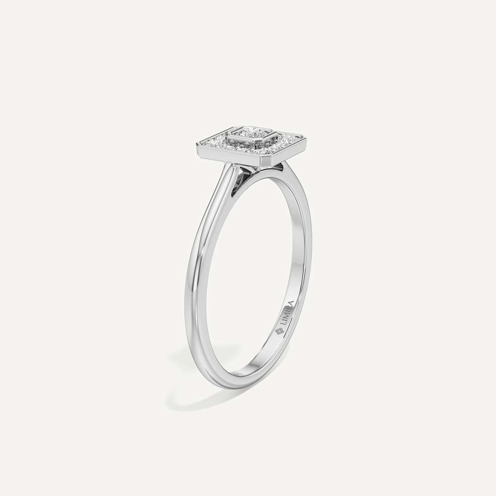 Majestic Asscher Diamond Ring