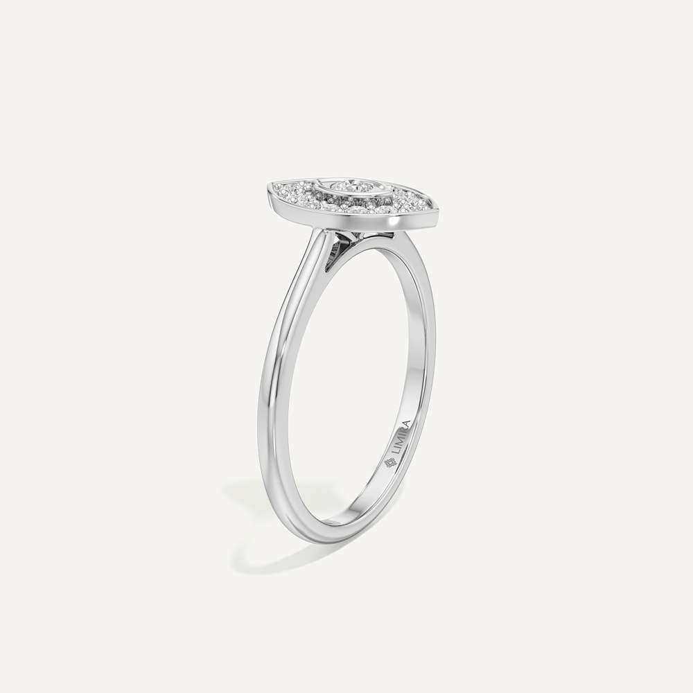 Evil Charm Marquise Diamond Ring