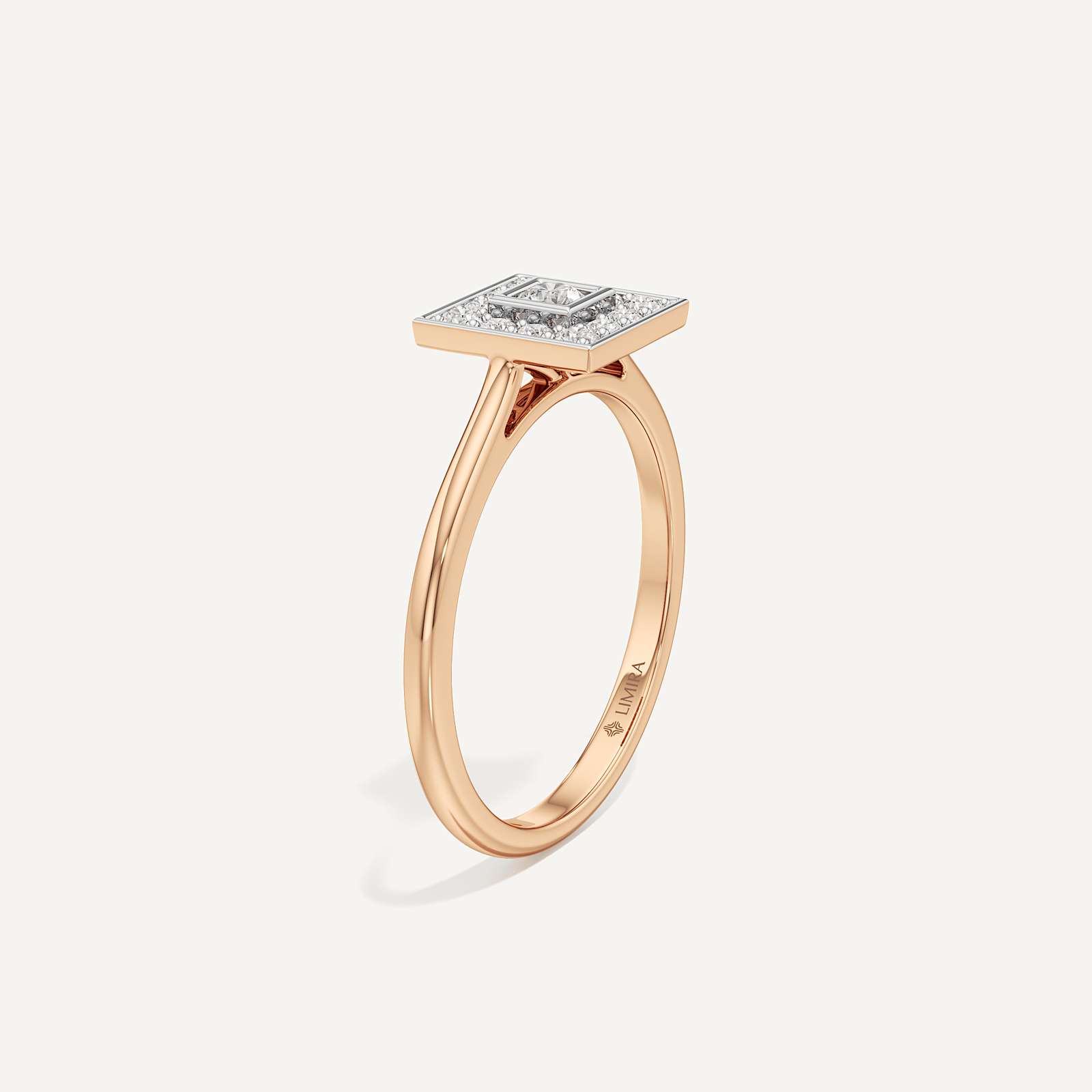Subtle Spark Princess Diamond Ring