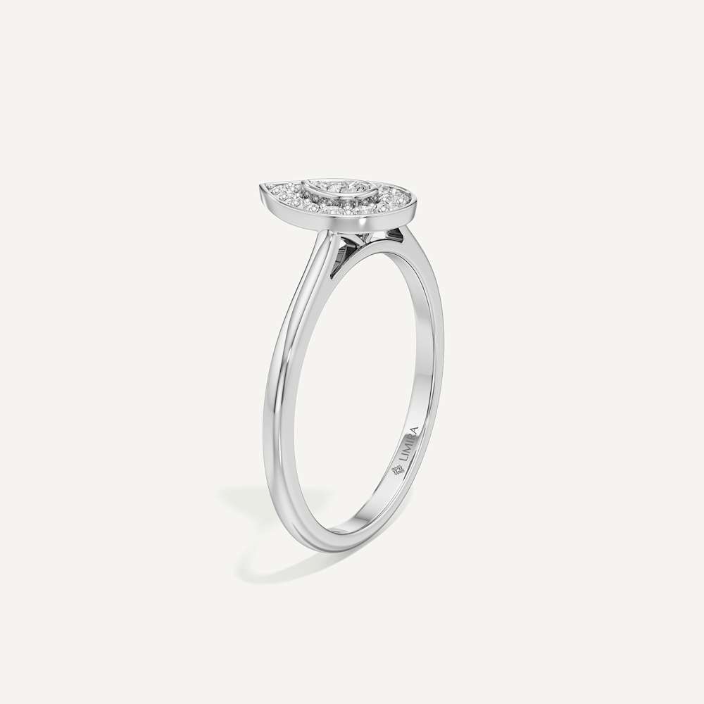 Majestic Pear Diamond Ring