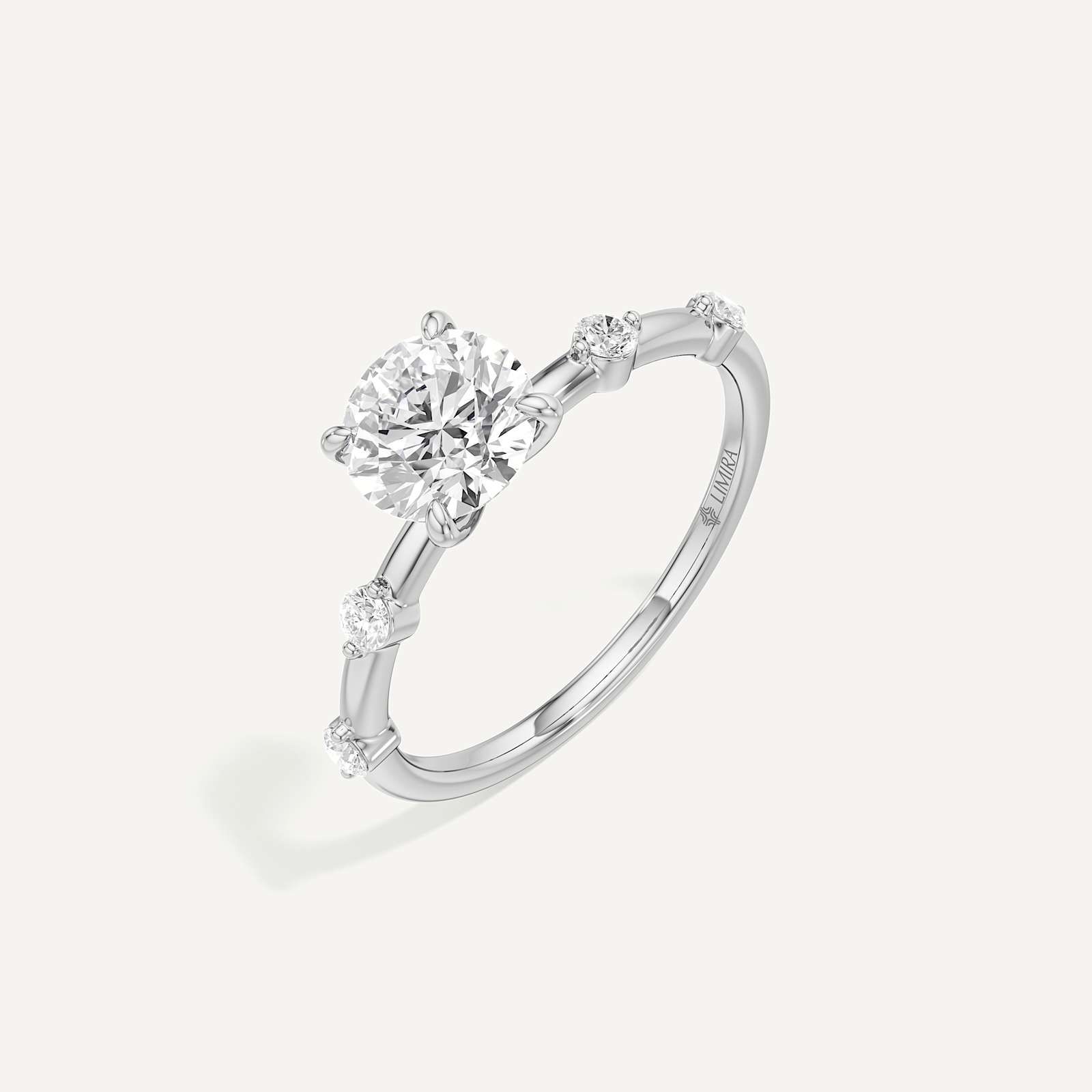 Viona Side Stone Solitaire Diamond