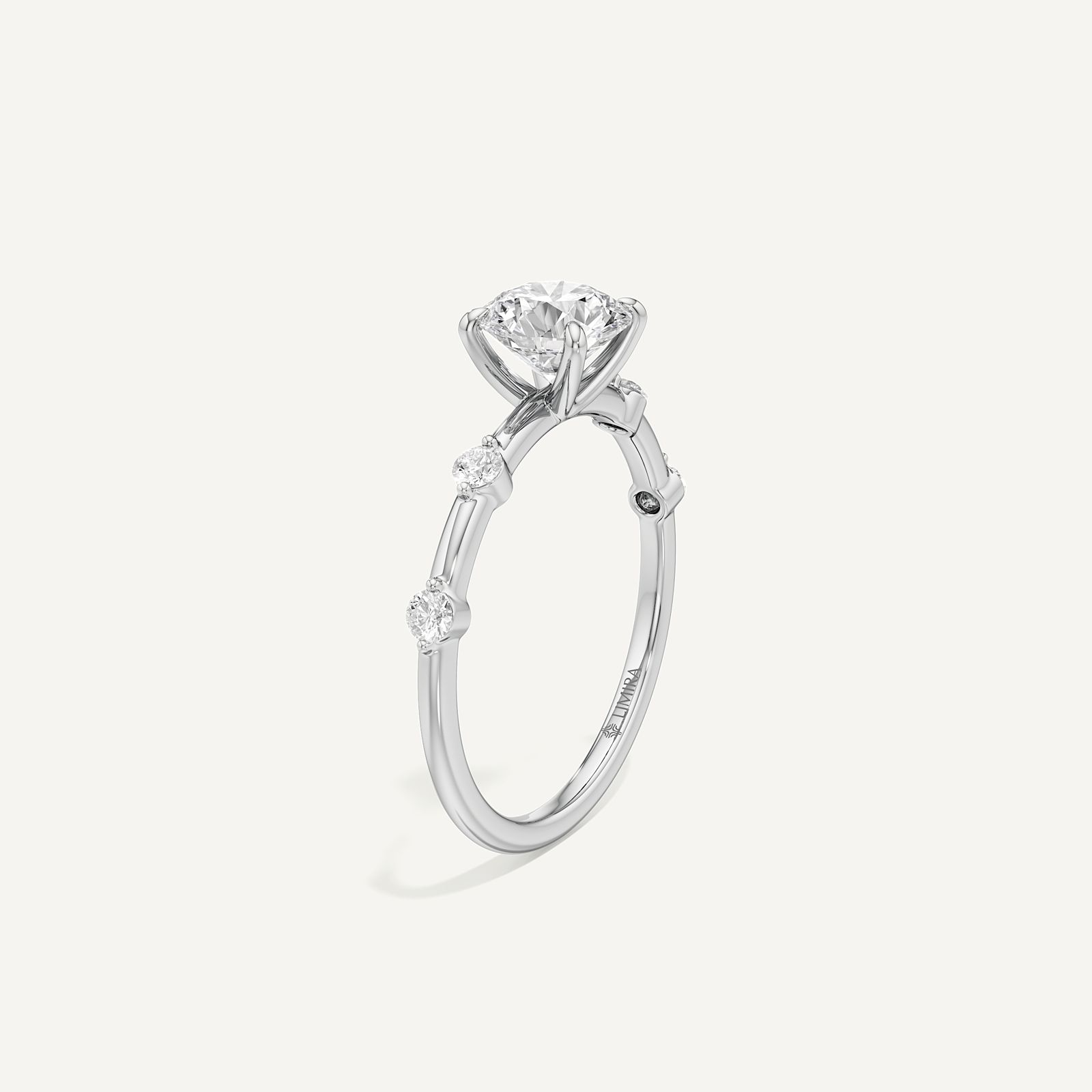 Viona Side Stone Solitaire Diamond