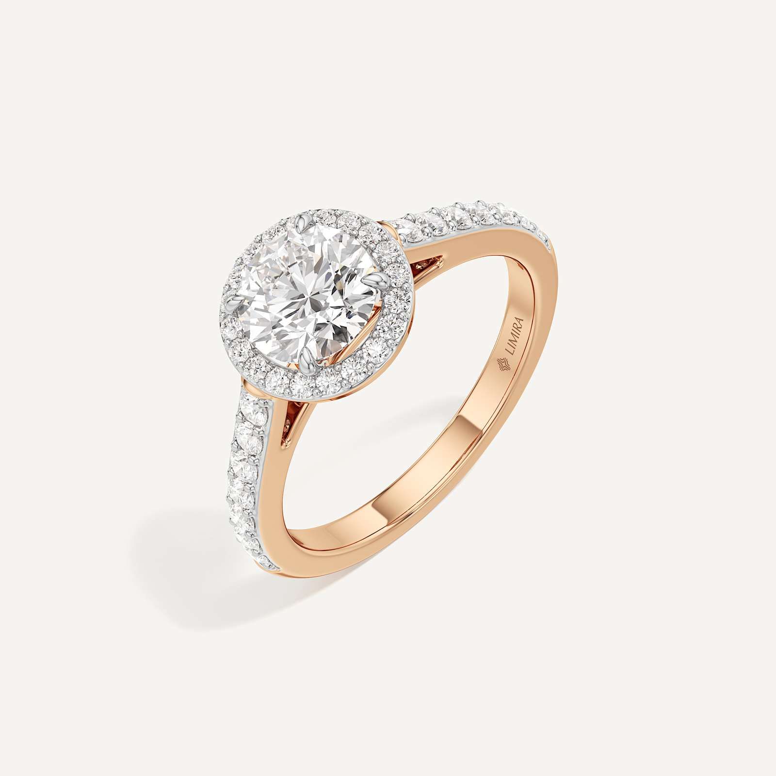Sunburst Halo Round Diamond