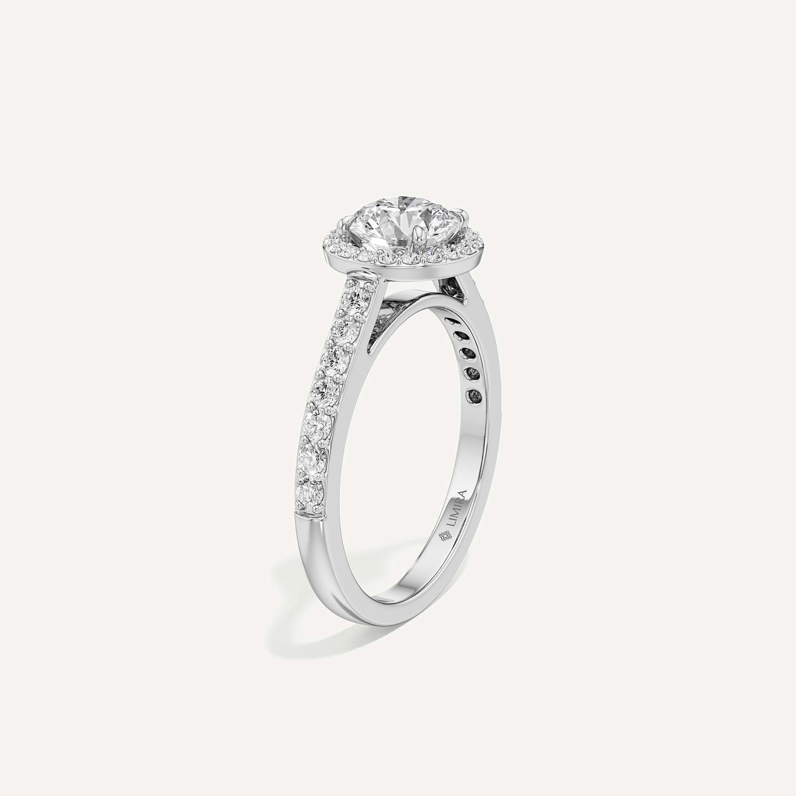 Sunburst Halo Round Diamond