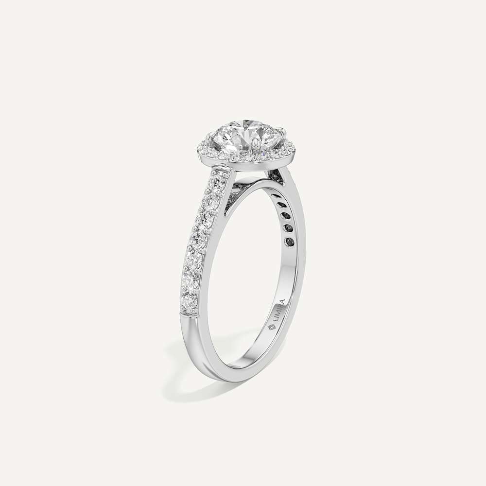 Sunburst Halo Round Diamond