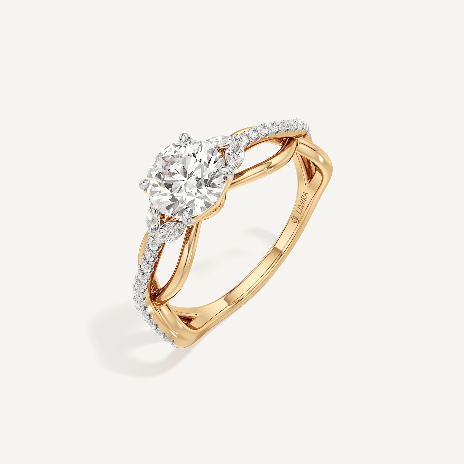 Helix Twisted Pave Diamond