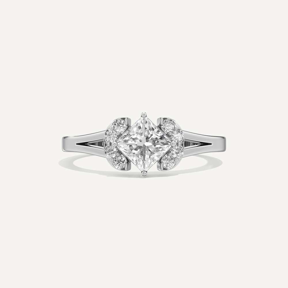 Evora Princess & Round Lab Grown Diamond