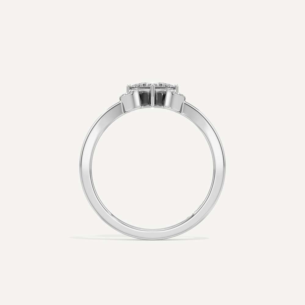 Evora Princess & Round Lab Grown Diamond