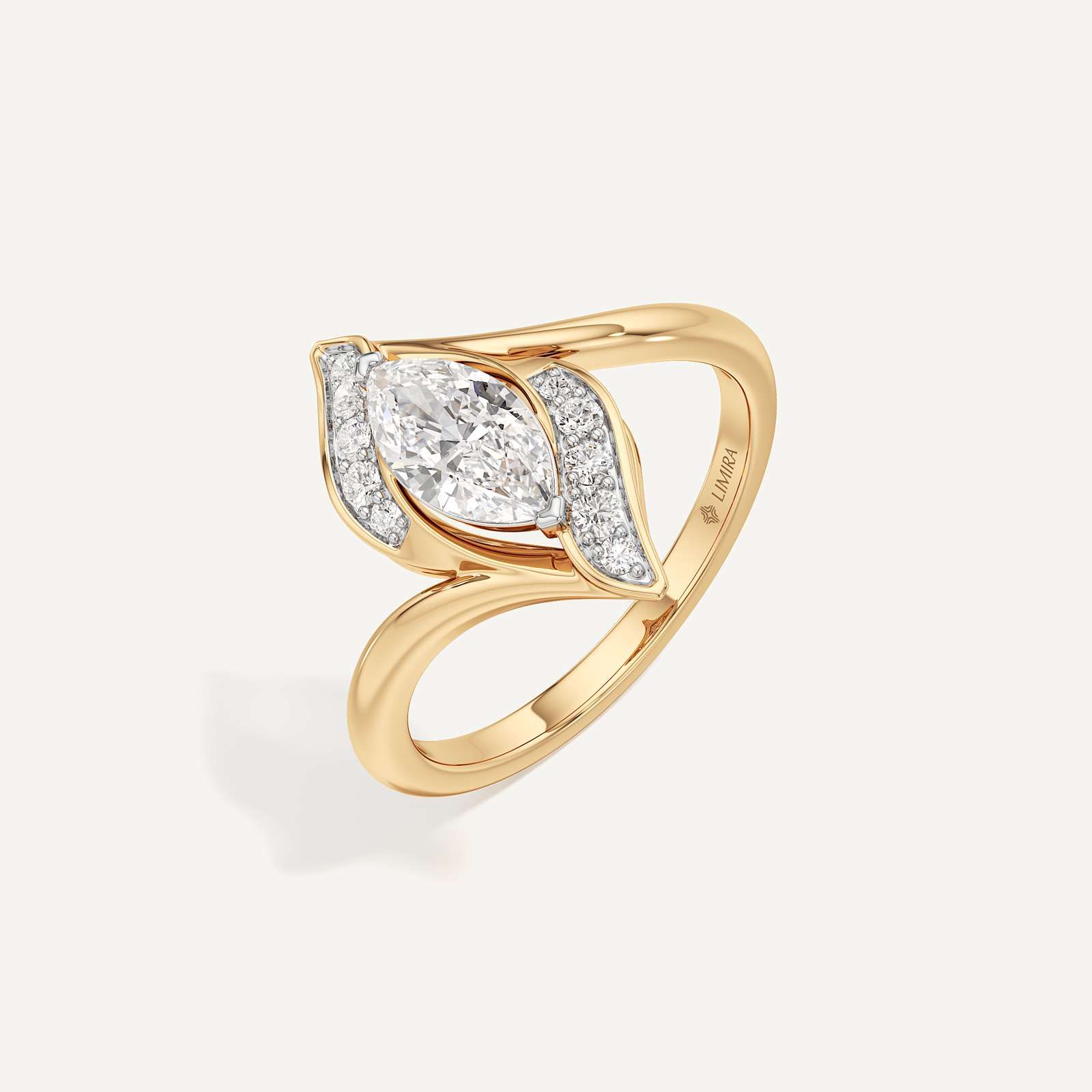 Twisted Pave Marquise Diamond