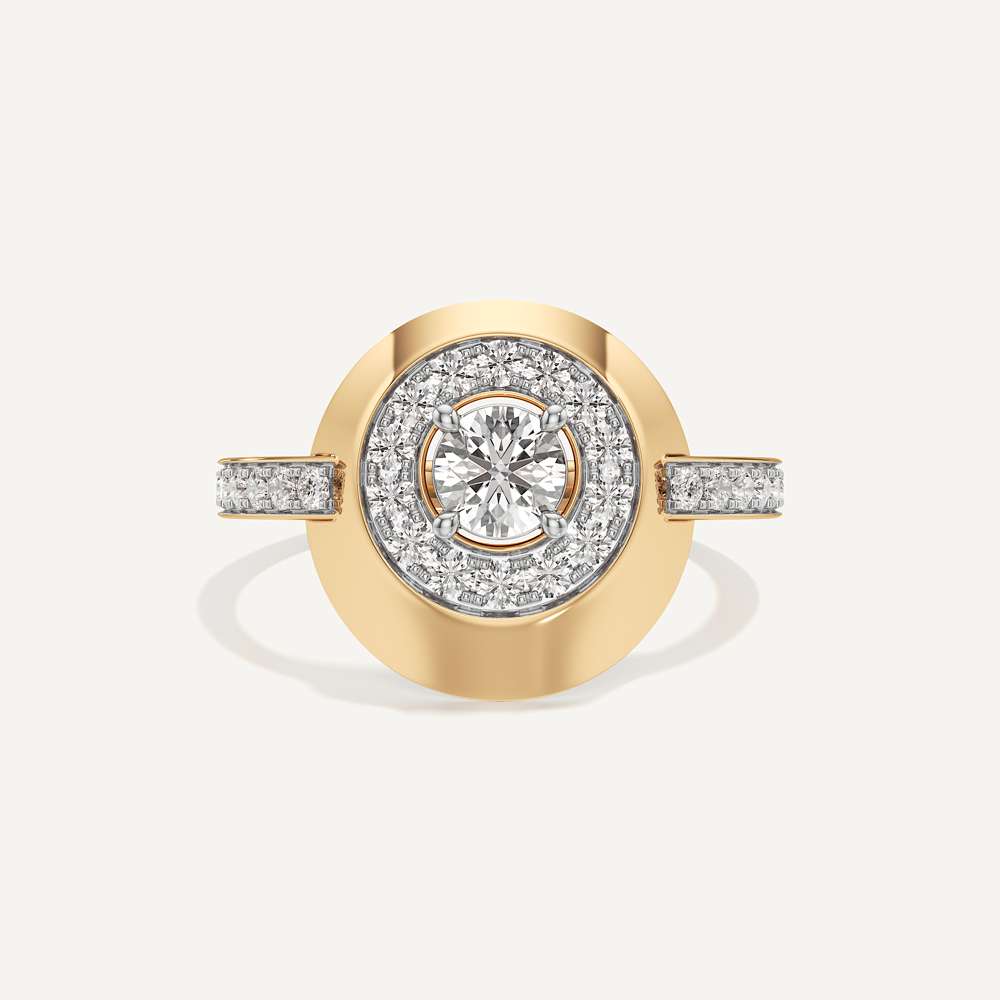Floating Round Halo Diamond